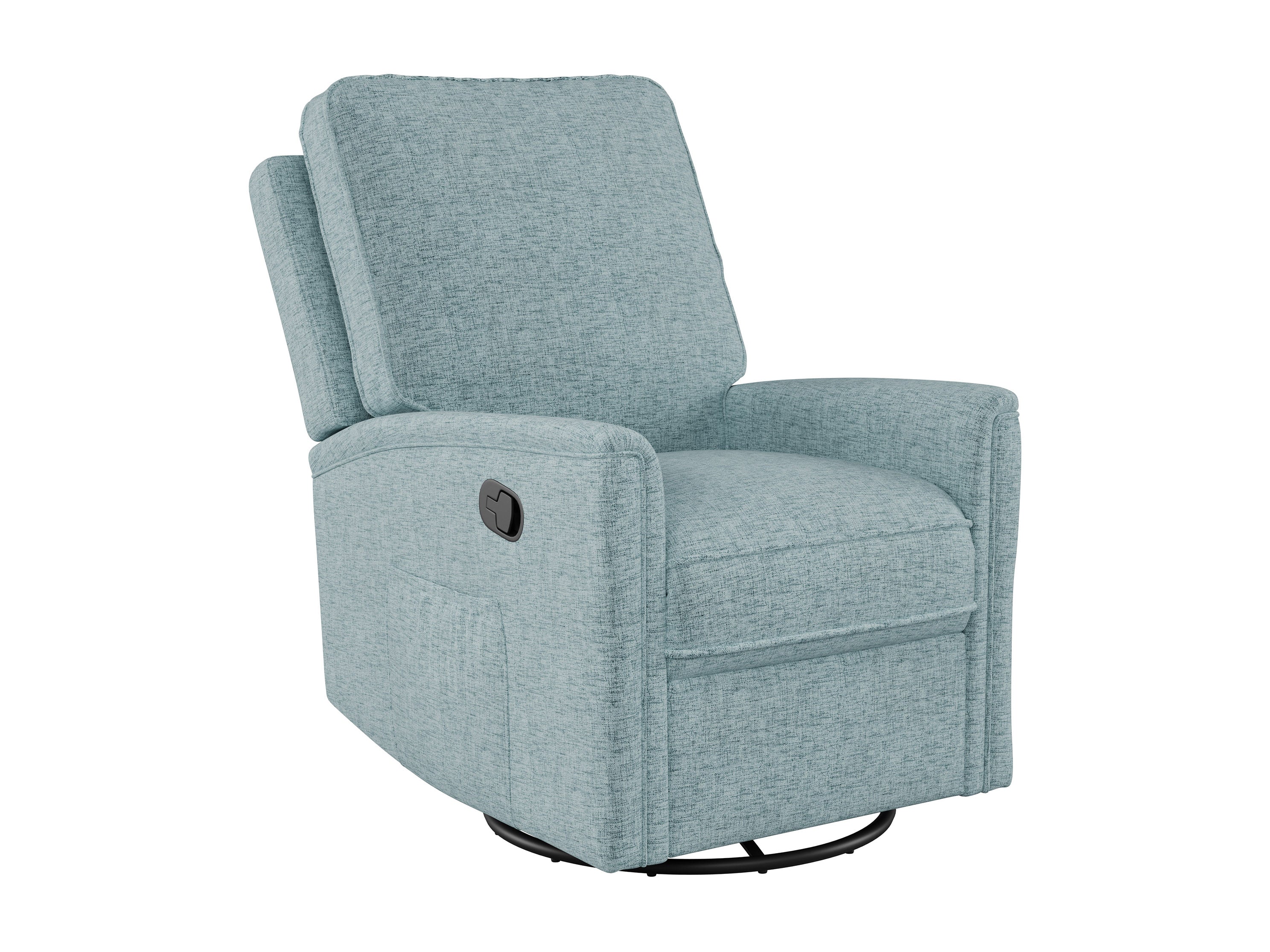 Blue swivel rocker recliner best sale