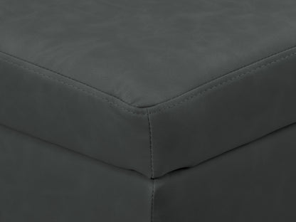 Black Square Storage Ottoman