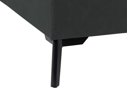 Black Square Storage Ottoman