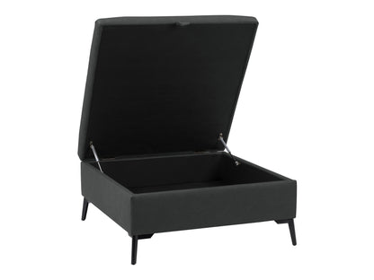 Black Square Storage Ottoman