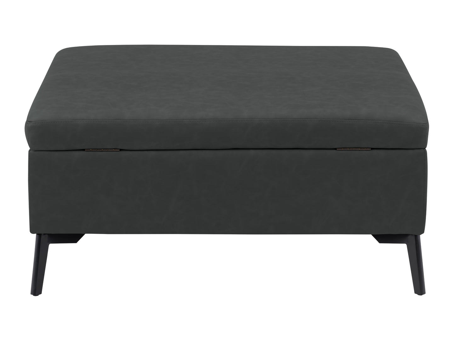 Black Square Storage Ottoman