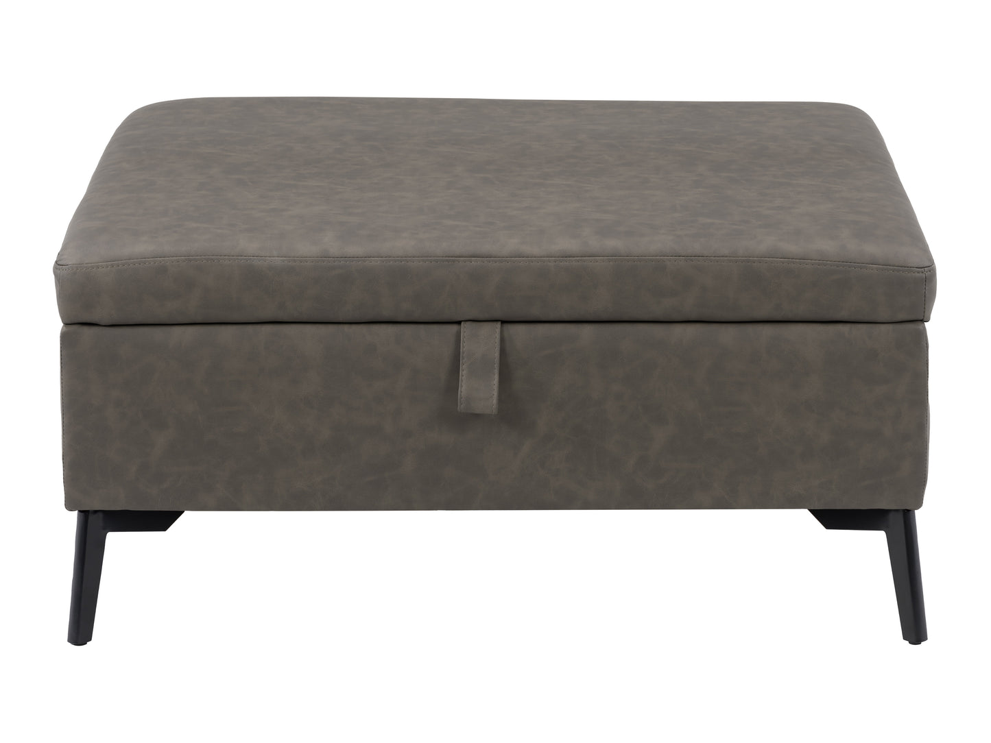 Grey Square Storage Ottoman