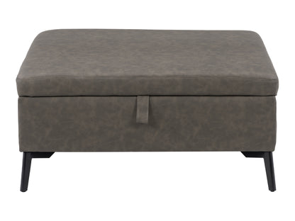 Grey Square Storage Ottoman