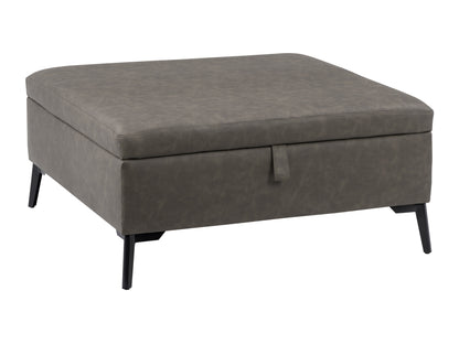 Grey Square Storage Ottoman