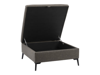 Grey Square Storage Ottoman