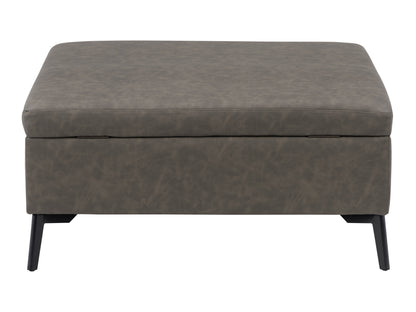 Grey Square Storage Ottoman