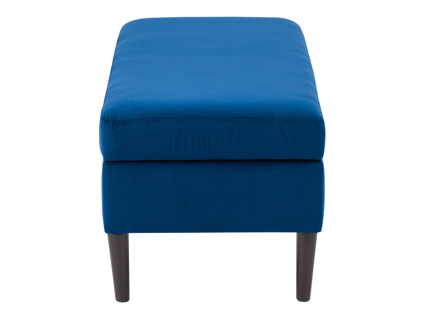 Blue Velvet Storage Ottoman