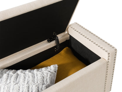 Beige Storage Bench