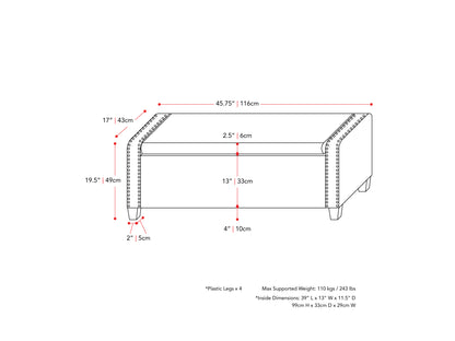 Beige Storage Bench