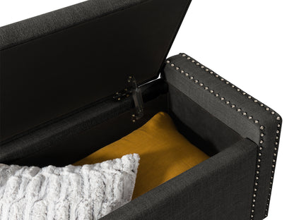 Dark Grey Storage Bench