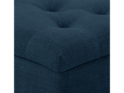 Blue Tufted Storage Bench