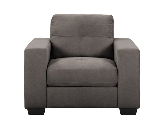 Wide armchair with dark green velvet upholstery, tufted backrest, and wide armrests, featuring a sturdy black metal frame and legs. Ideal for modern living rooms and contemporary decor styles.