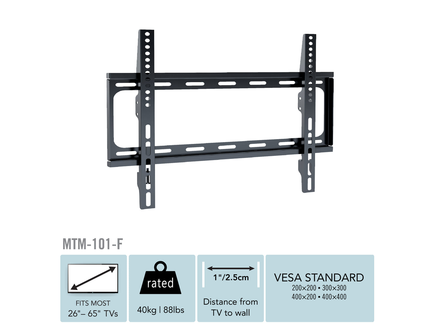 Fixed TV Wall Mount for 26" - 65" TVs