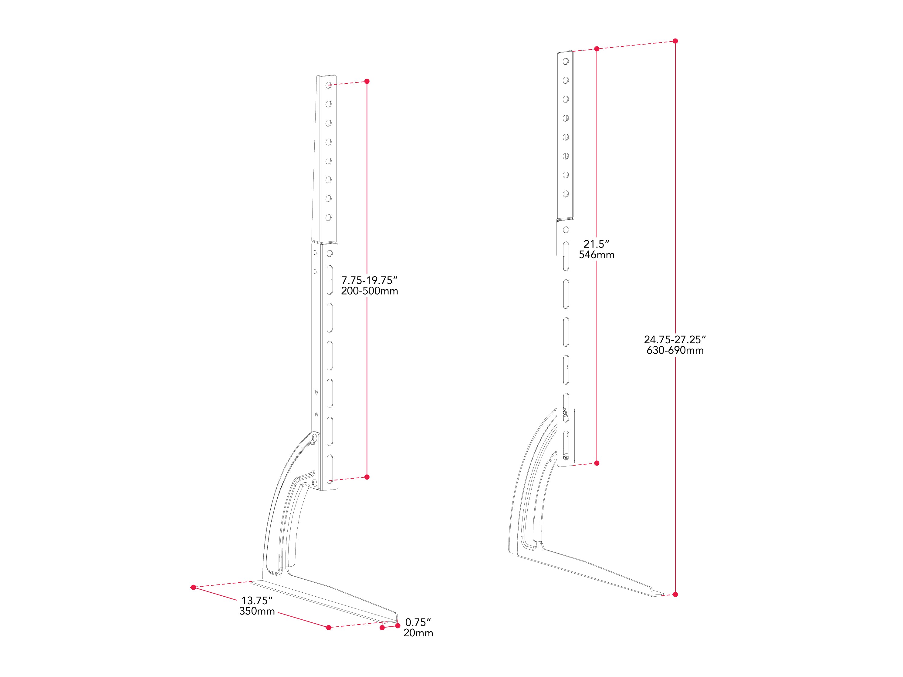 Base Stand for TV's up to 70"