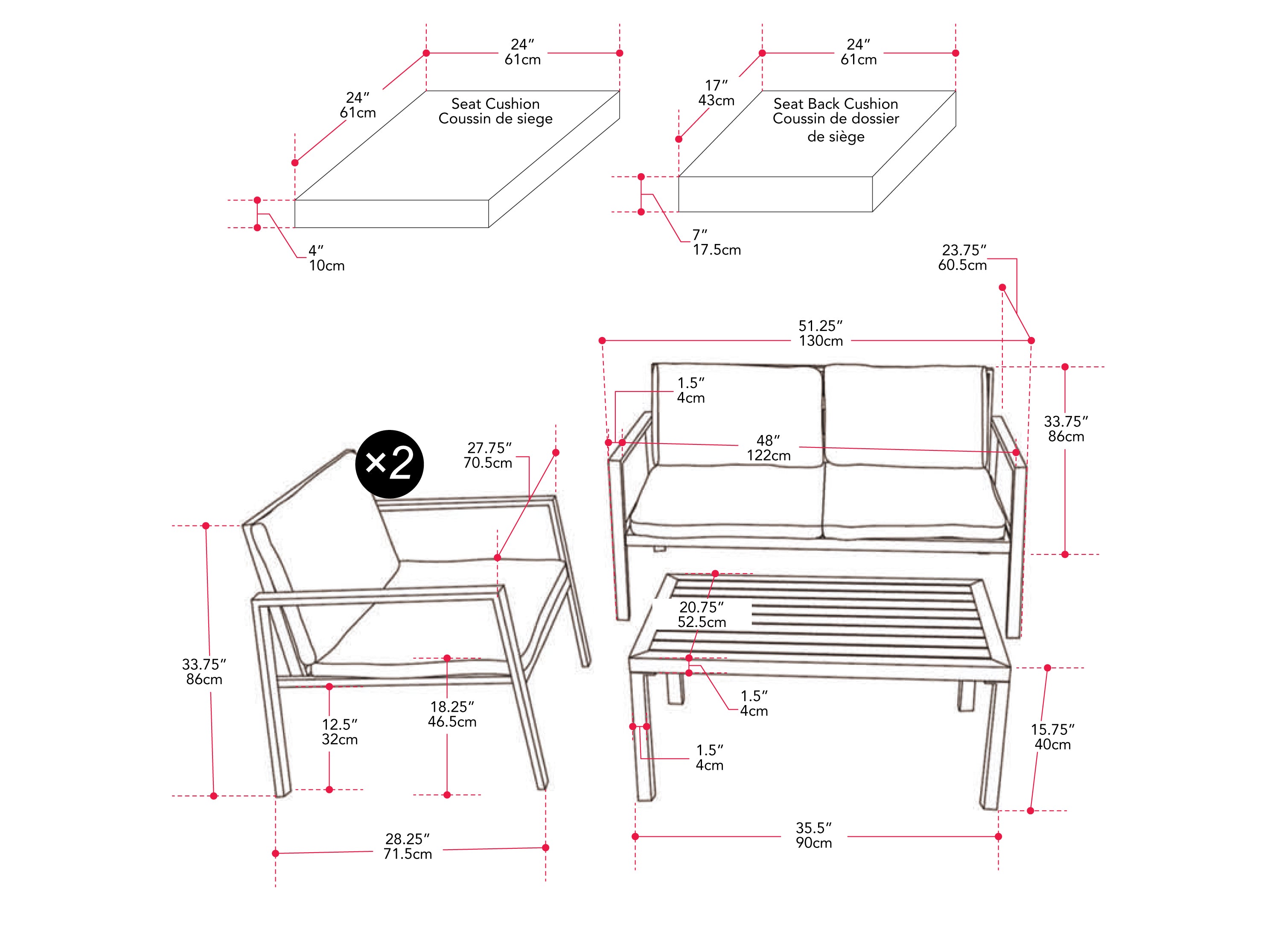 Deluxe grey patio conversation set with cushioned seats, glass-top table, and weather-resistant wicker.