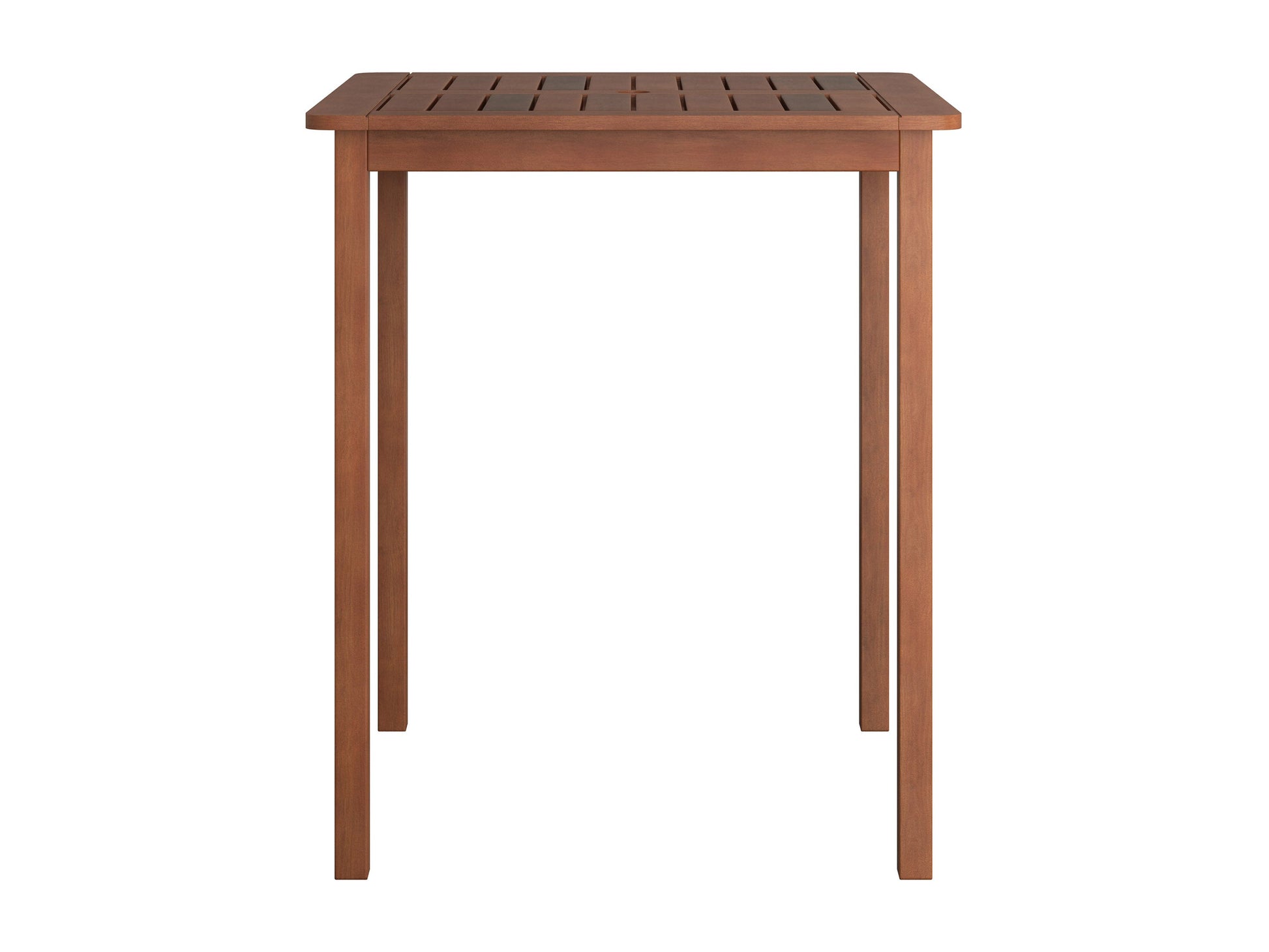 Brown outdoor bar height patio table with sleek design, durable materials, and weather-resistant features for stylish outdoor spaces.