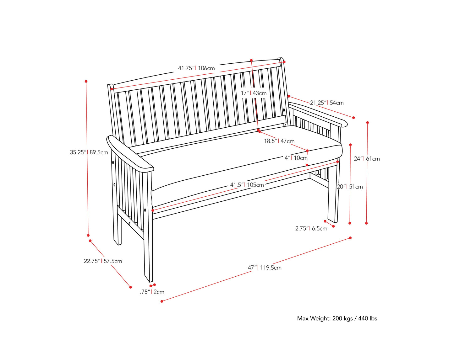 Washed white wooden patio conversation set, 4-piece, includes sofa, chairs, and coffee table with cushioned seats.