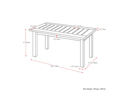 Washed white wooden patio conversation set with four pieces including a sofa, two armchairs, and a coffee table. Features slatted design, cushioned seating, and weather-resistant finish ideal for outdoor use.