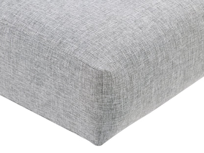 Grey patio replacement cushion set, 2pc, single chair, weather-resistant fabric