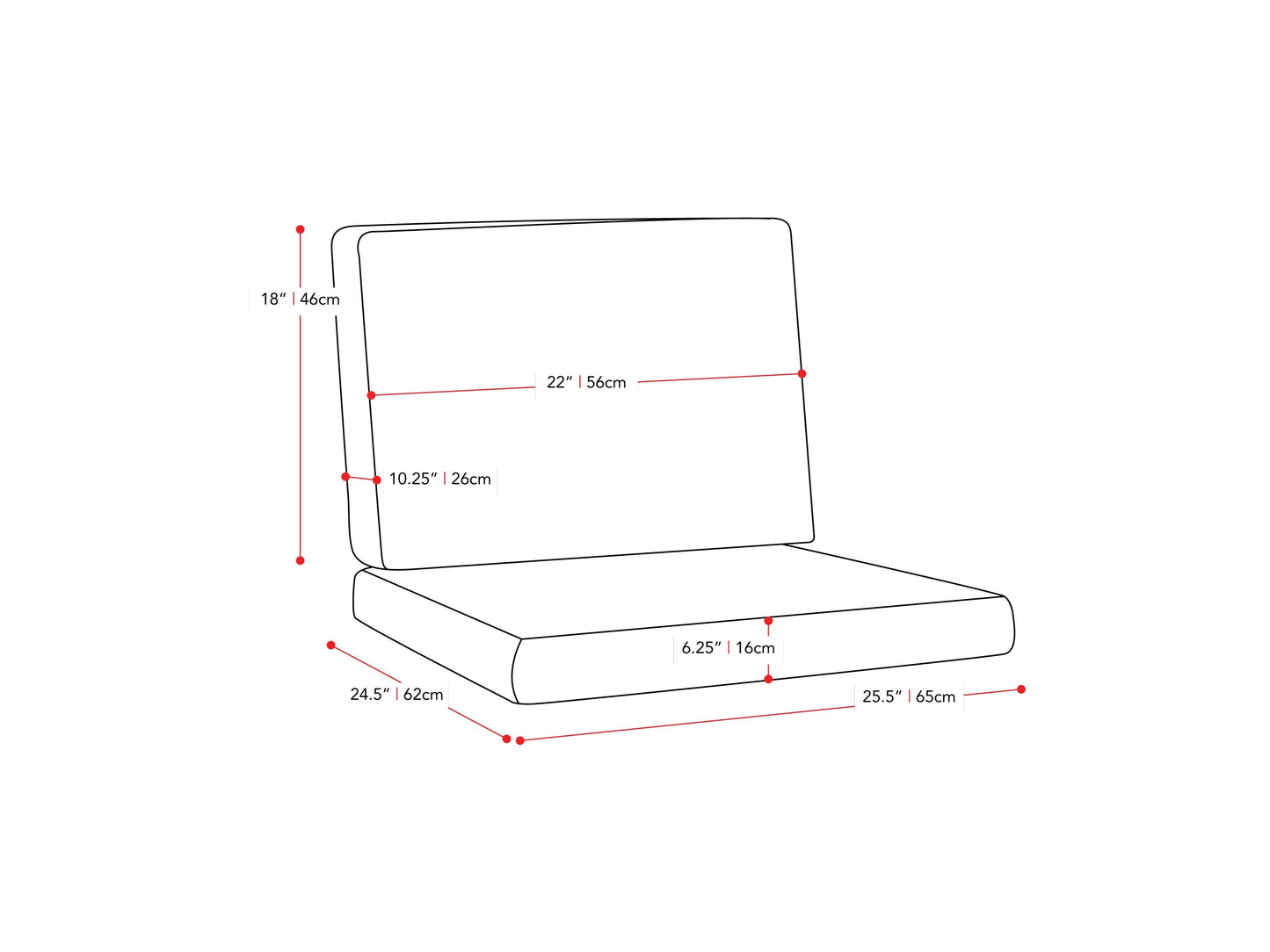 Grey patio replacement cushion set, 2-piece, single chair, weather-resistant fabric, comfortable outdoor seating.