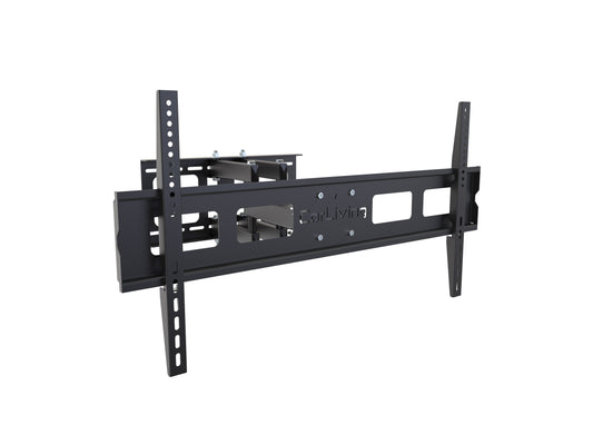 Full motion TV wall mount for 40" - 80" TVs, black steel construction with adjustable tilt, swivel, and extendable arm for optimal viewing angles.