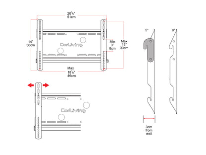 65 inch TV Wall Mount, 27" - 65" TVs