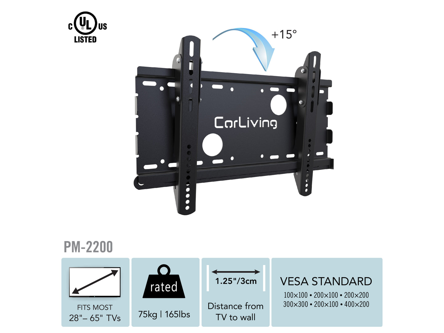 65 inch TV Wall Mount, 27" - 65" TVs