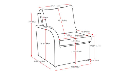 Grey outdoor sectional chair with left arm, weather-resistant fabric, and aluminum frame for patio seating.