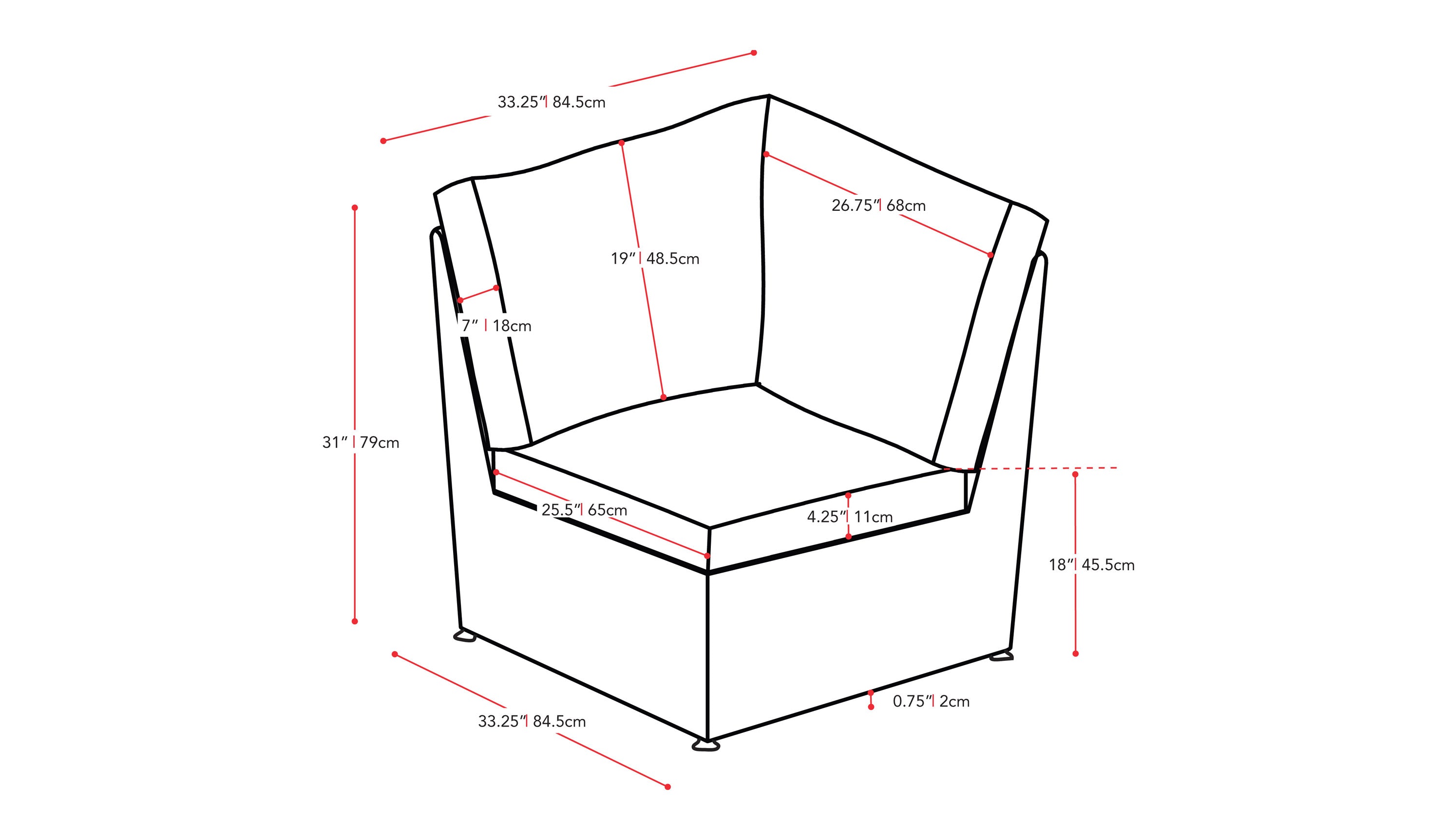 Grey outdoor sectional corner chair, weather-resistant fabric, aluminum frame, modern patio furniture.