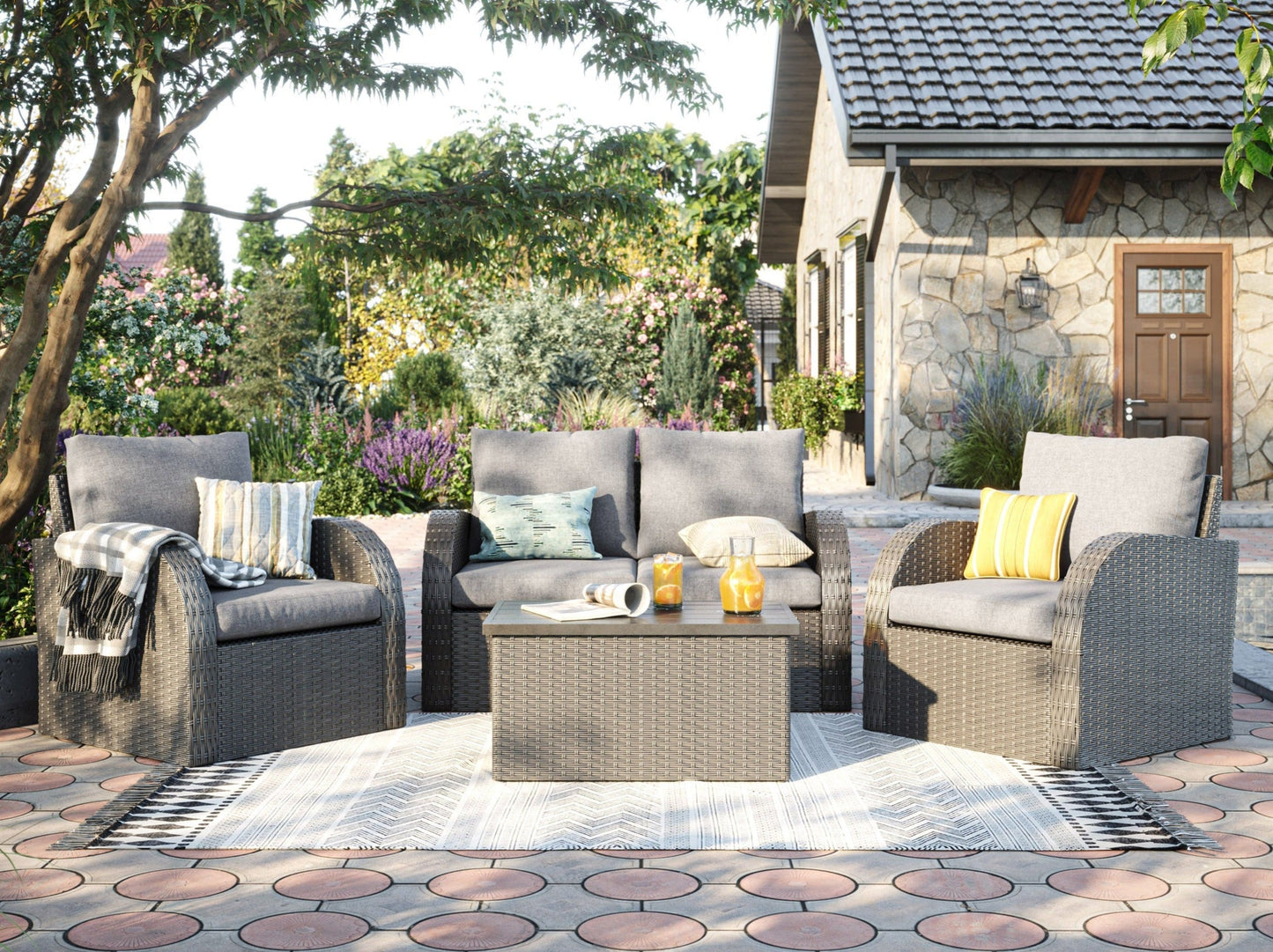 Outdoor Loveseat Set, 5pc