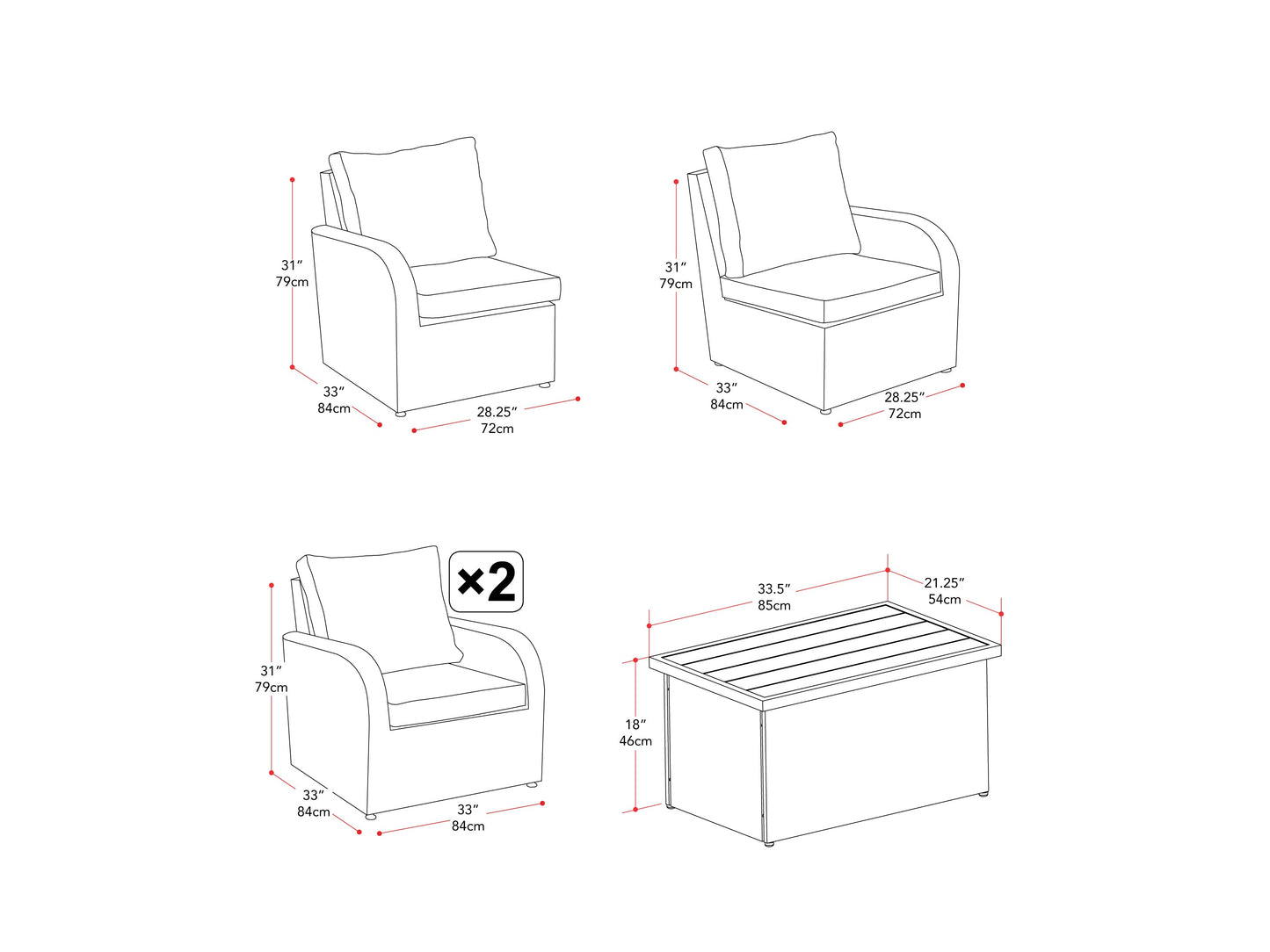 Blue outdoor loveseat set with cushions, 5-piece patio conversation set, weather-resistant wicker, and modern design.