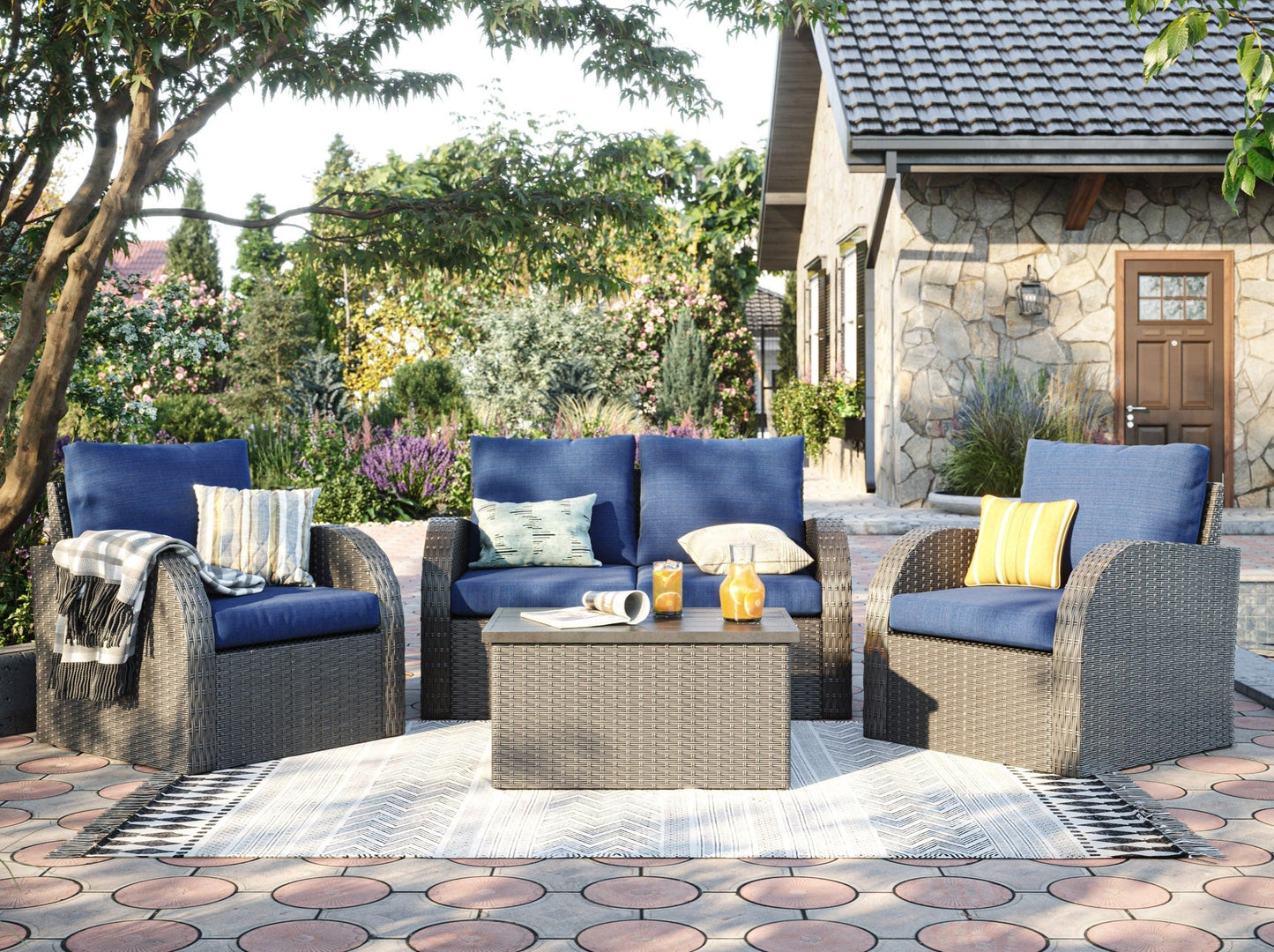 Outdoor Loveseat Set, 5pc