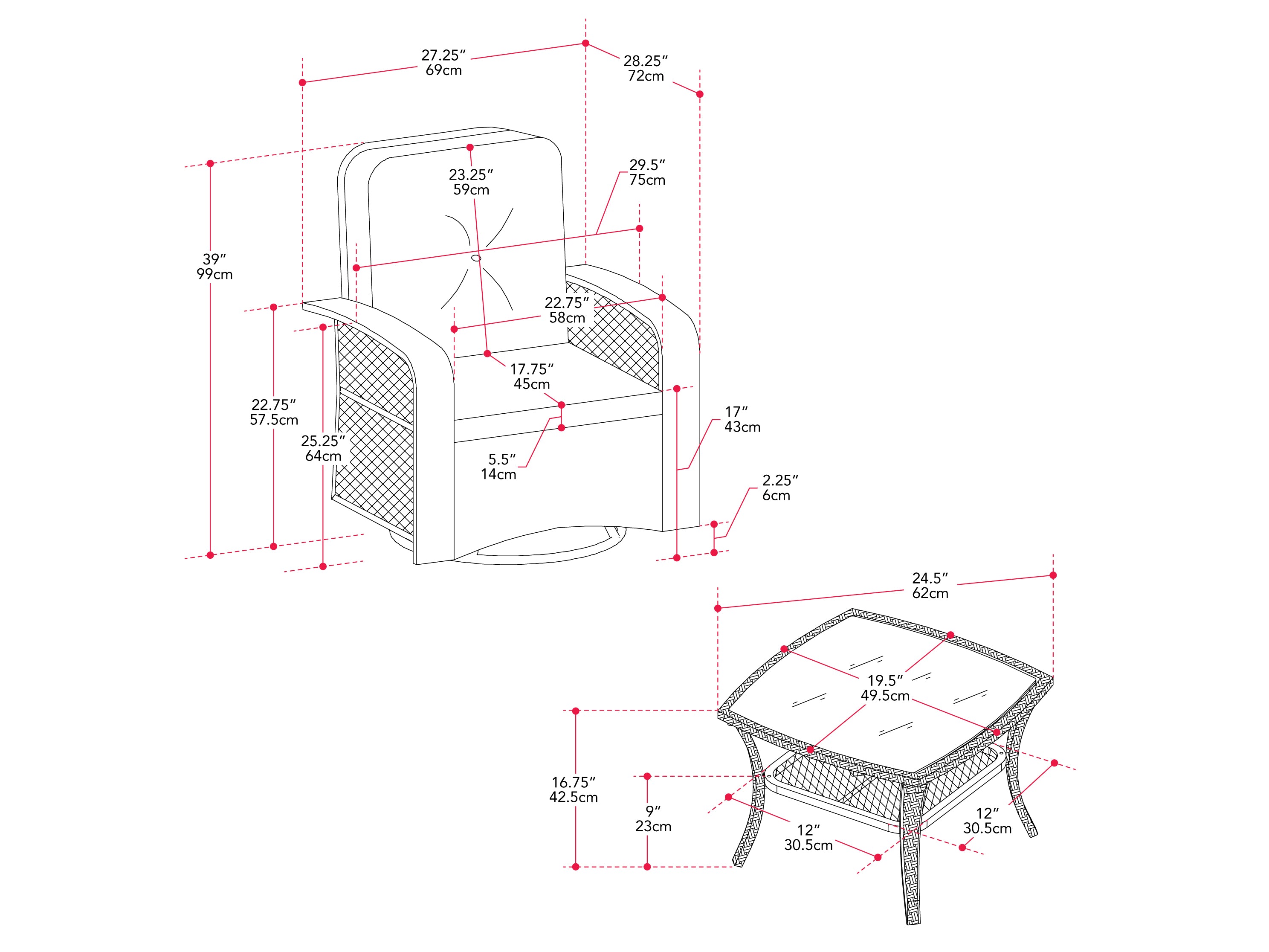 Swivel patio chairs set, 3-piece, grey cushions, metal frame, outdoor furniture.