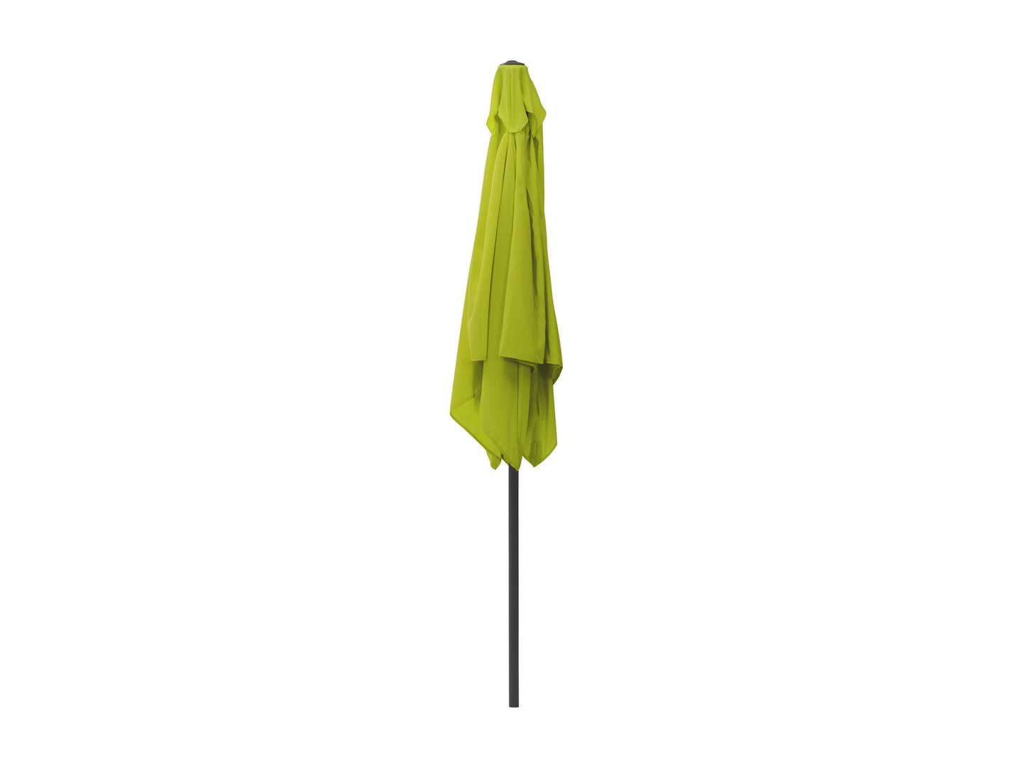 Lime green 9ft square patio umbrella with tilting feature and sturdy aluminum frame.