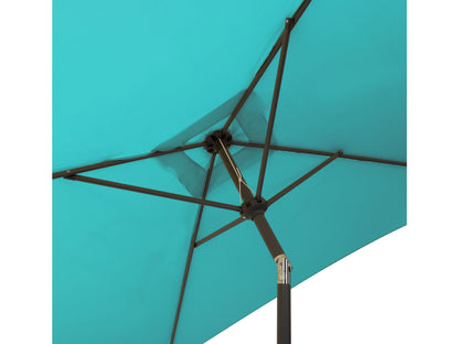 turquoise blue square patio umbrella, tilting 300 Series detail image CorLiving#color_ppu-turquoise-blue