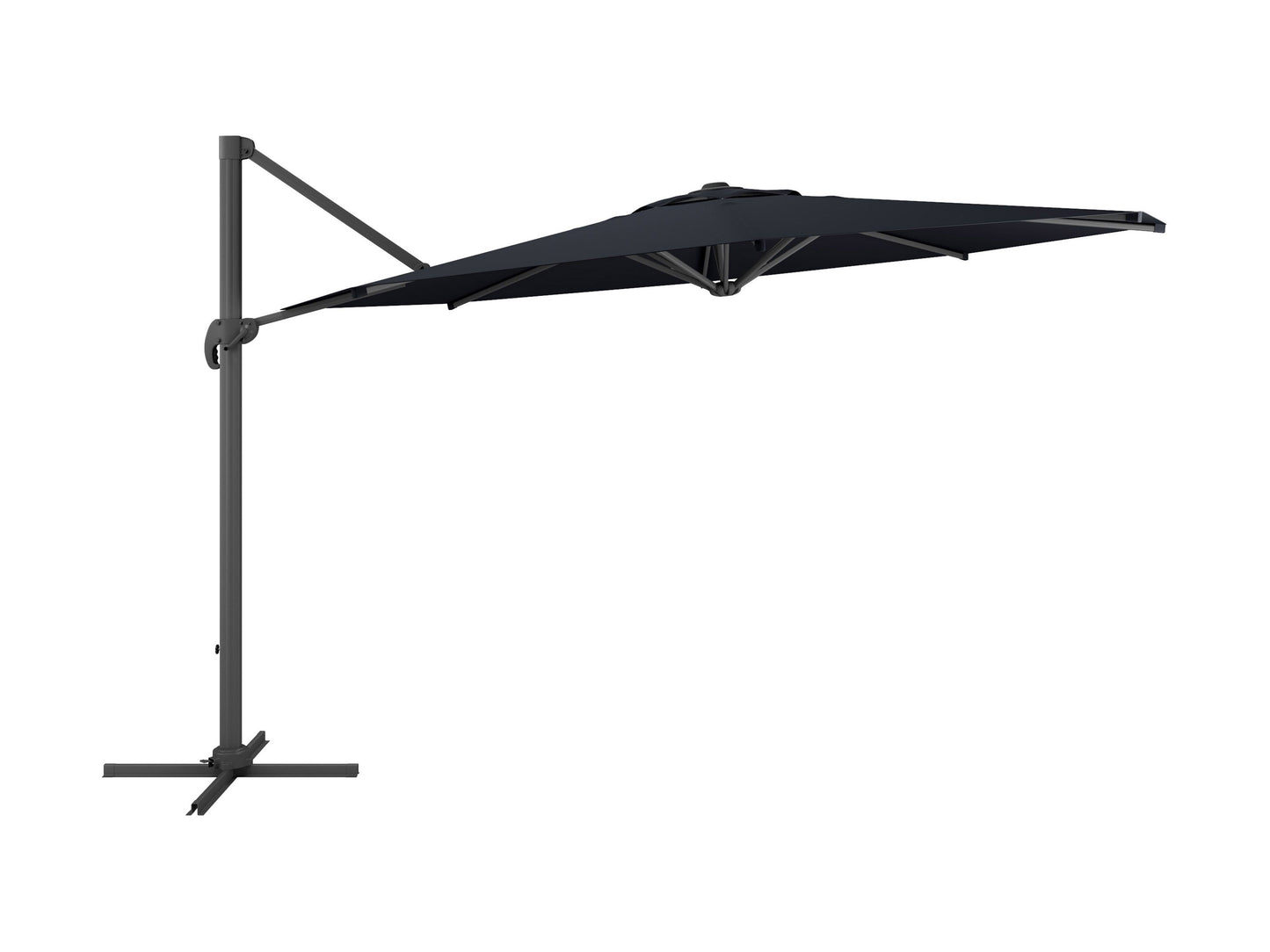 black deluxe offset patio umbrella 500 Series product image CorLiving#color_ppu-black