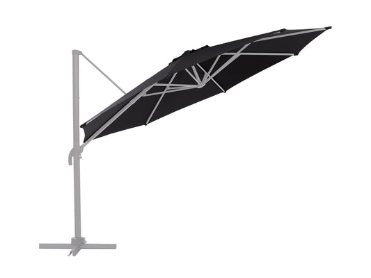 11.5ft deluxe offset patio umbrella canopy replacement in beige, featuring durable polyester fabric, UV protection, and easy installation with reinforced corners and wind vents for optimal outdoor shade.