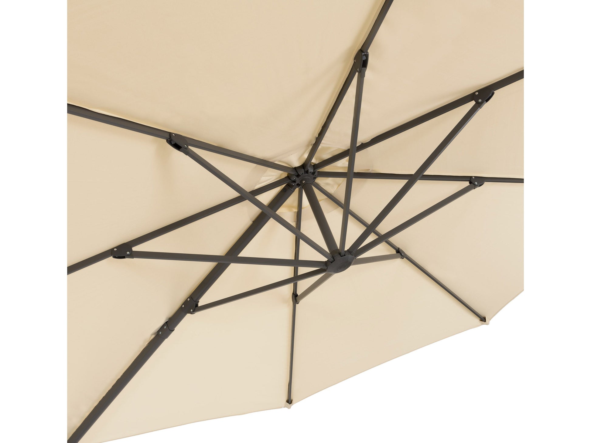 warm white deluxe offset patio umbrella 500 Series detail image CorLiving#color_ppu-warm-white