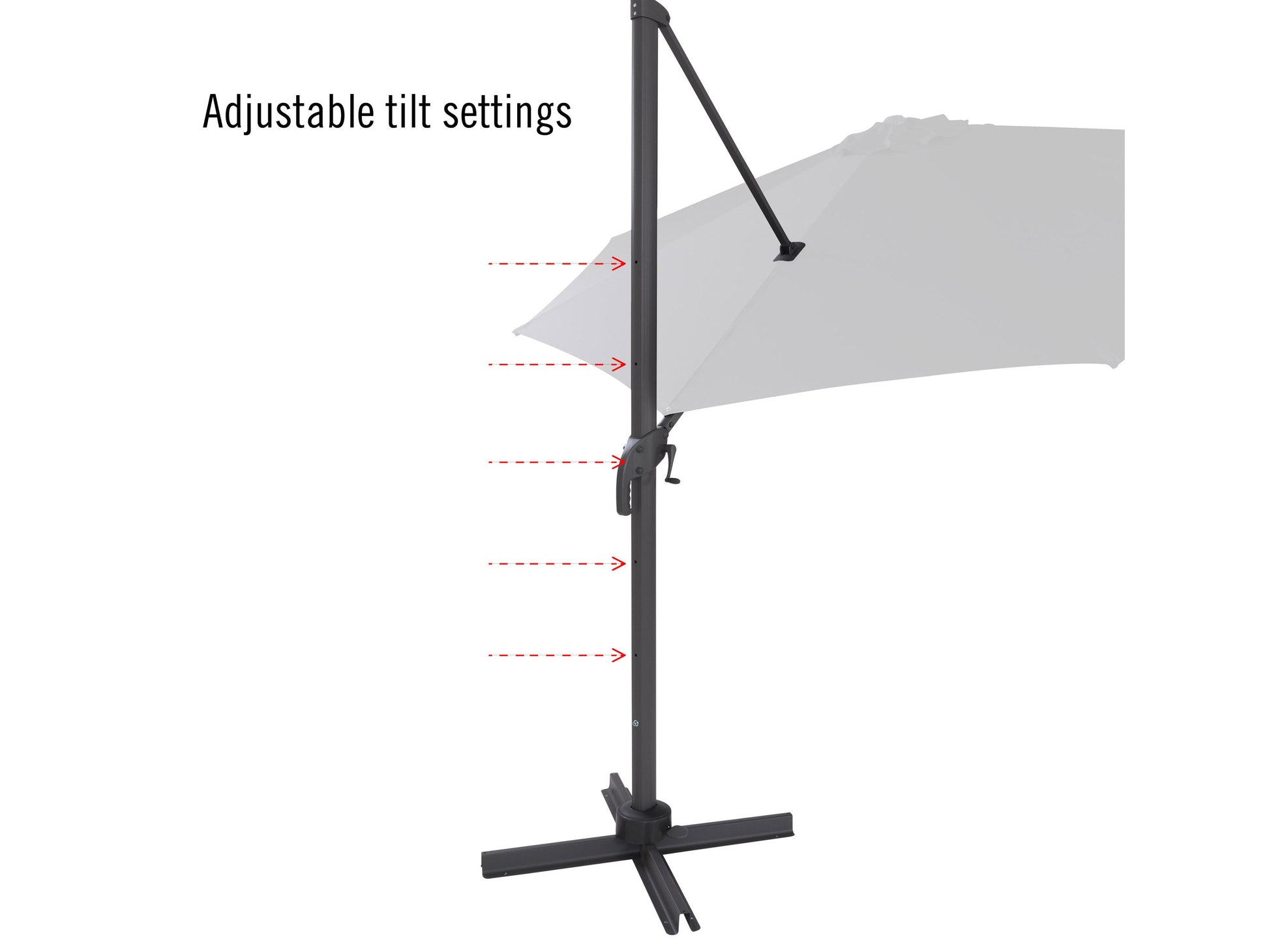 warm white deluxe offset patio umbrella 500 Series detail image CorLiving#color_ppu-warm-white