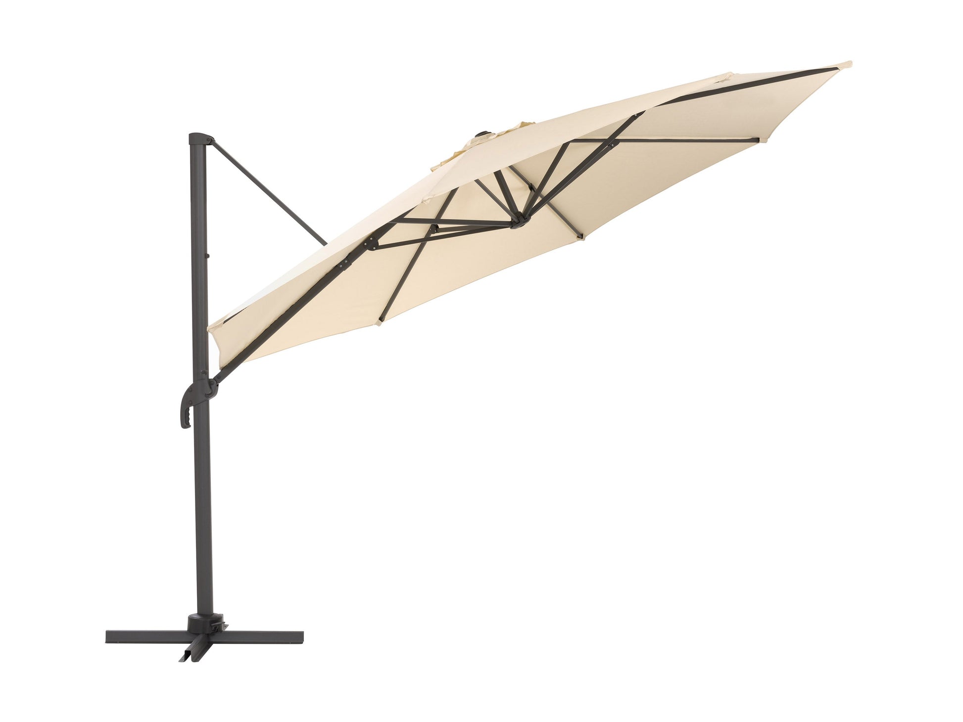 warm white deluxe offset patio umbrella 500 Series product image CorLiving#color_ppu-warm-white