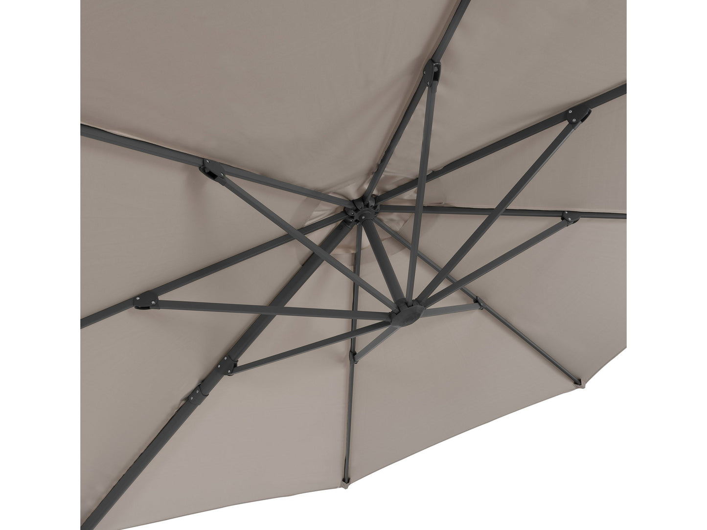 grey deluxe offset patio umbrella 500 Series detail image CorLiving#color_ppu-grey