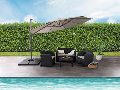 grey deluxe offset patio umbrella 500 Series lifestyle scene CorLiving#color_ppu-grey