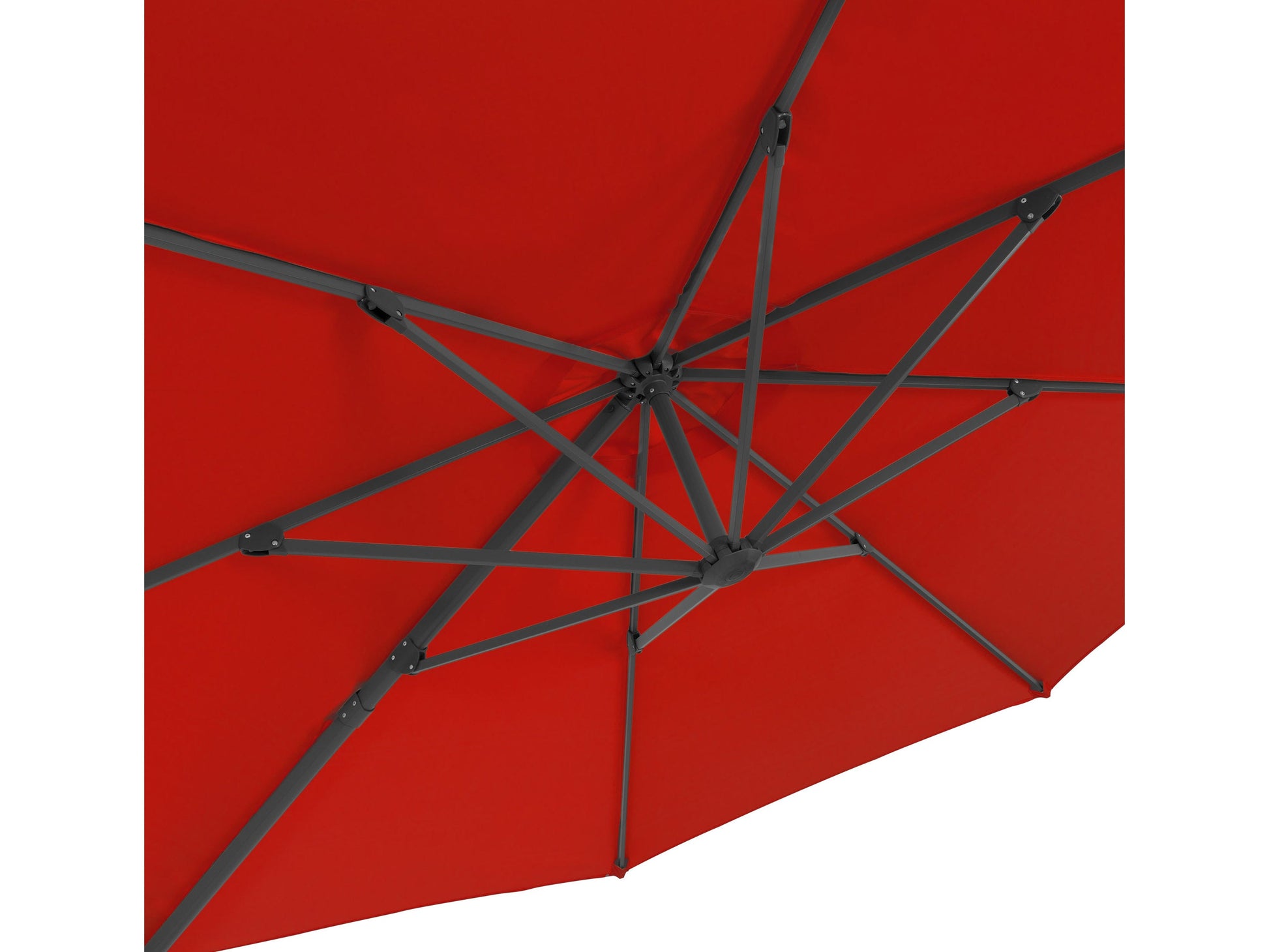 crimson red deluxe offset patio umbrella 500 Series detail image CorLiving#color_ppu-crimson-red