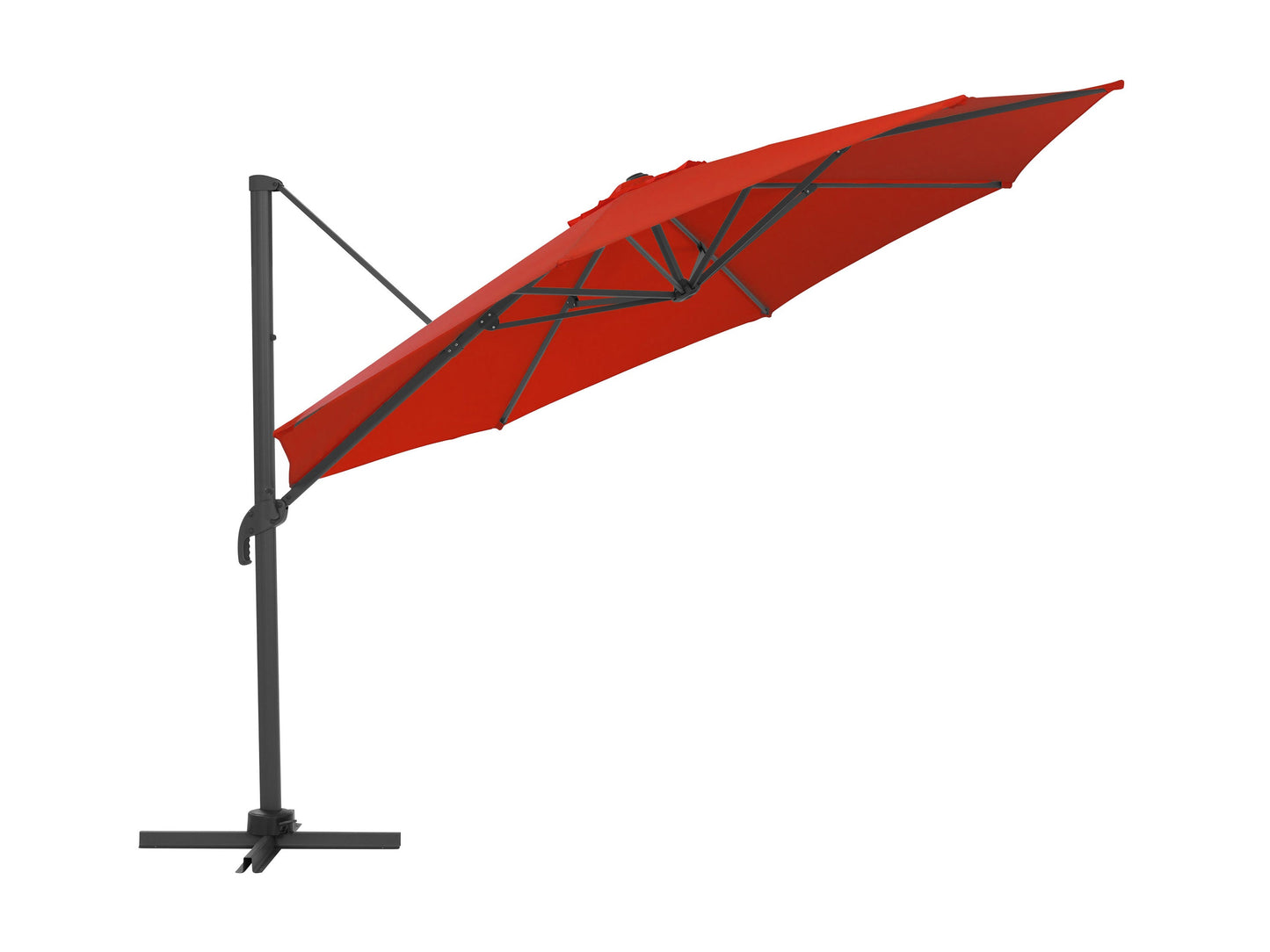 crimson red deluxe offset patio umbrella 500 Series product image CorLiving#color_ppu-crimson-red