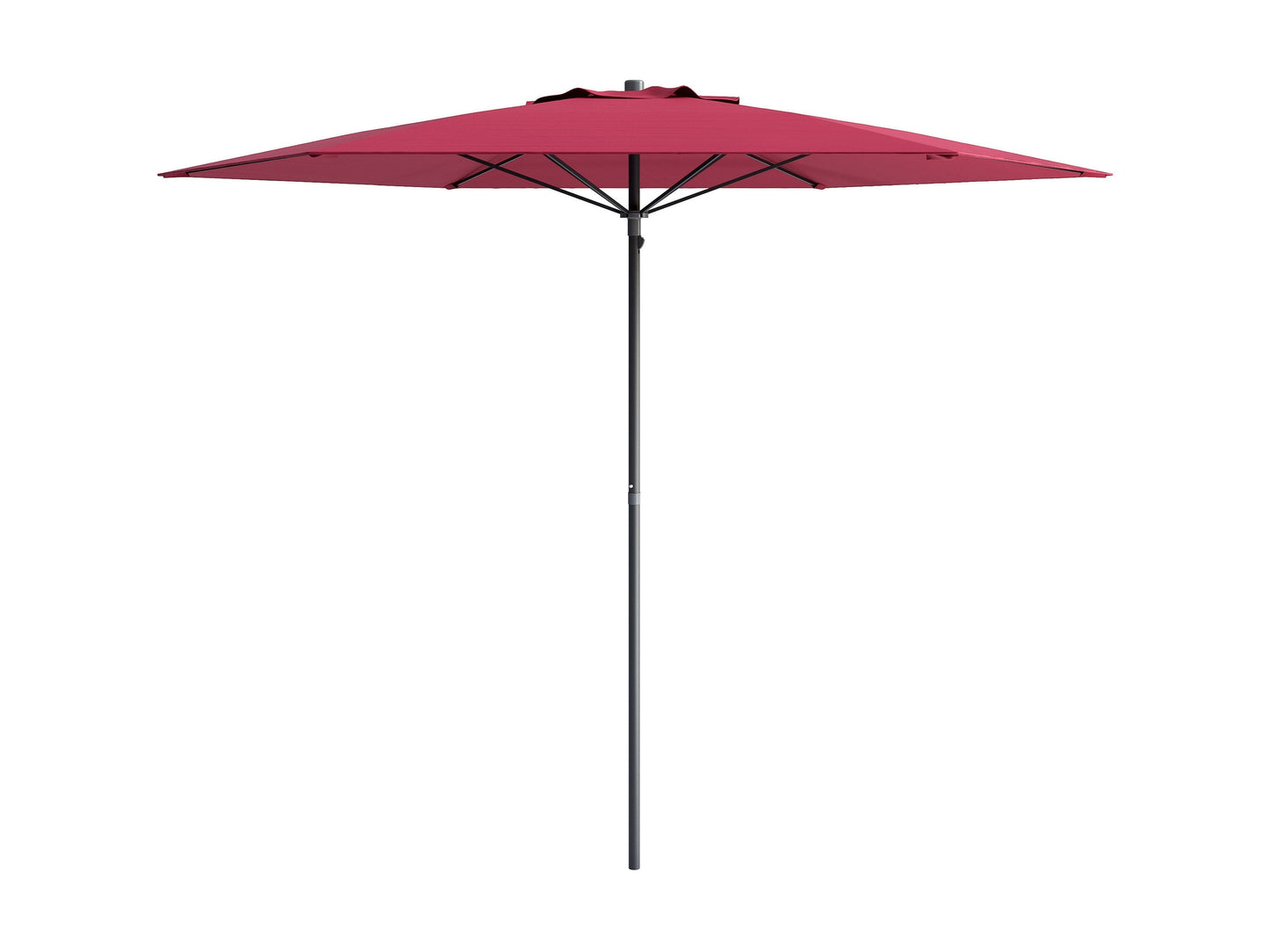 Wine red 7.5ft beach umbrella with UV protection, sturdy aluminum pole, and tilt feature for optimal sunshade.