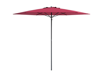 Wine red 7.5ft beach umbrella with UV protection, sturdy aluminum pole, and tilt feature for optimal sunshade.