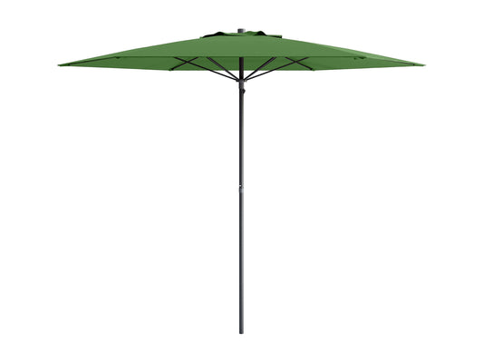 Forest green 7.5ft beach umbrella with UV protection, sturdy aluminum pole, and adjustable tilt feature.