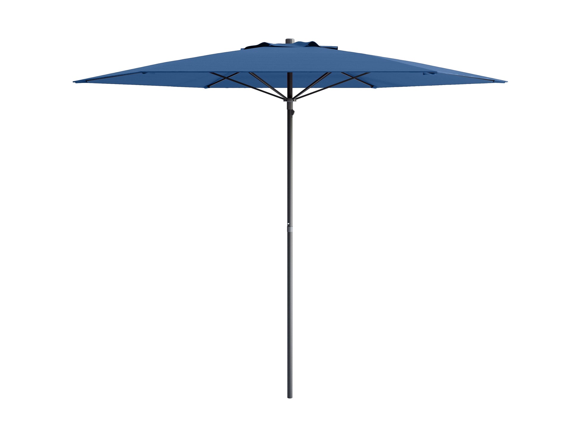 Cobalt blue 7.5ft beach umbrella with UV protection, sturdy aluminum pole, and adjustable tilt feature.