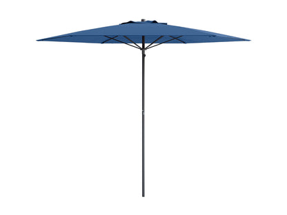 Cobalt blue 7.5ft beach umbrella with UV protection, sturdy aluminum pole, and adjustable tilt feature.