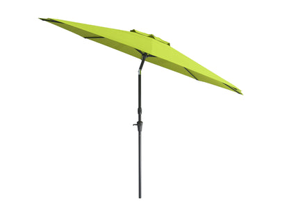 Lime green 10ft wind-resistant patio umbrella with sturdy aluminum pole and UV-protective canopy.